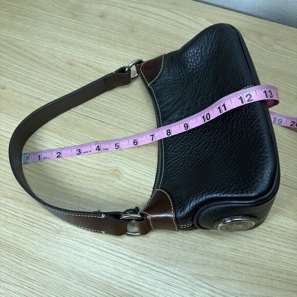 Dooney & Bourke Florentine Mini Shoulder Bag Black Pebble Leather Hobo Y2K Small - Picture 15 of 15